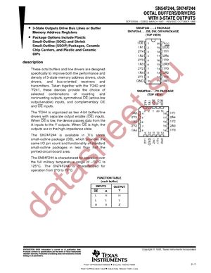 SN74F244NSR datasheet  